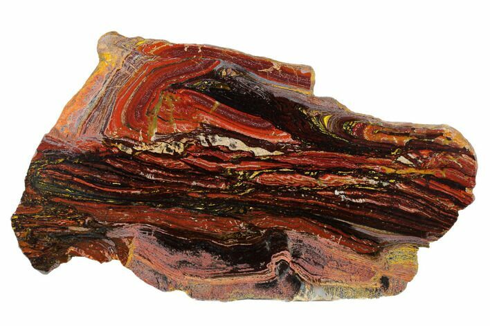 Polished Tiger Iron Stromatolite Slab - Billion Years #178760